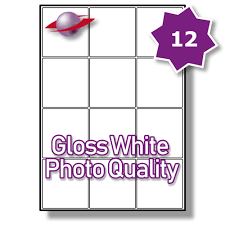 Custom address labels starting at just $3.99. 12 Per Page Sheet 5 Sheets 60 Sticky Photo Gloss Labels Label Planet White Glossy