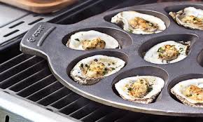 Outset 13 Cast Iron Oyster Non Stick Grill Pan In 2020 Non Stick Grill Pan Grilled Fish Recipes Grilled Oysters