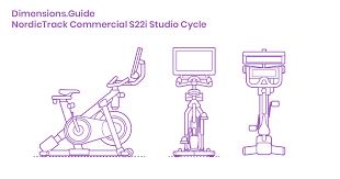 The nordictrack s22i, peloton bike+ and echelon x3 attempt to keep you exercising with guided video workouts presented on a the nordictrack s22i has automatic resistance changes. Nordictrack Commercial S22i Studio Cycle Dimensions Drawings Dimensions Com