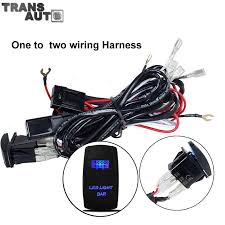 Universal Car Wiring Harness Kit Loom One To Two Fuse Relay Led Light Bar Switch Relay Wiring Kit For Off Road Car Tract Led Light Bars Led Lights Bar Lighting