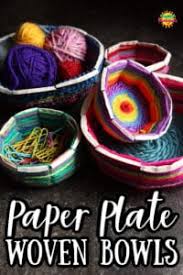 Please read before you download. Paper Plate Weaving Colourful Bowls Happy Hooligans