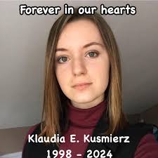 We would like to inform and invite you to the farewell mass for our  daughter Klaudia, which will take place today, November 13th, at 10:00 AM  at Saint Rose of Lima Church