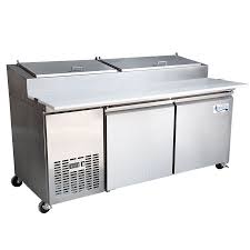Avantco Picl2 Hc 72 2 Door Refrigerated Pizza Prep Table Pizza Restaurant Equipment Prepping