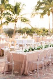 Modern Elegant Blush Gold Florida Wedding Via Theeld Com Ghost Chairs Wedding Reception Chivari Chairs Wedding Wedding Reception Chairs