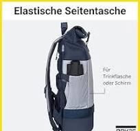 OAK25 Rolltop Rucksack Damen & Herren Dunkelblau - Commute M -  Reflektierender Fahrradrucksack - Hohe Sichtbarkeit & Sicherheit - Fahrrad  Daypack mit ...