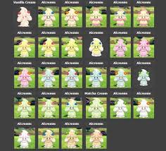 The 20 Flavours Of The New Fairy Type Pokemon Alcremie Fairy Type Pokemon Pokemon Cute Pokemon