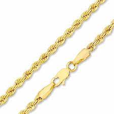 020 Gauge Hollow Rope Chain Necklace In 10k Gold 24 Piercing Pagoda In 2021 Chain Necklace Necklace Chain