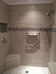 Gray Tile Shower With Corner Bench Grey Tile Shower With Corner Bench Shower Tile Gray Shower Tile Bathroom Remodel Small Diy