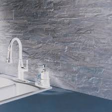 We recommend our aspect weathered quartz peel and stick stone decorative tile backsplash be installed on a smooth, clean, flat substrate that is prepped with a stand alone primer. Aspect 5 9 X 23 6 Peel Stick Stone Backsplash Tiles At Menards