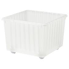 Vessla Storage Crate With Casters White 15 X15 Ikea Crate Storage Crates Childrens Storage Furniture