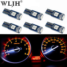 Wljh 6x 7color 12v T5 Wedge Led Light Car Dashboard Instrument Panel Lamp Bulb For Mercedes R129 W140 W163 R107 W124 R170 W208 Signal Lamp Aliexpress