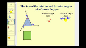 Since every triangle has interior angles measuring 180° 180 °, multiplying the number of dividing triangles times 180° 180 ° gives you the sum of the interior angles. Angles Of Polygons Video Lessons Examples And Solutions