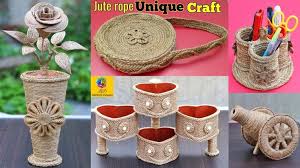 5 Best Jute craft ideas | Home decorating ideas handmade | Jute Art and Craft  Decoration Design - YouTube | Jute crafts, Pista shell crafts, Shell crafts