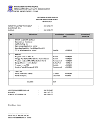 Contoh berikut menunjukkan template anggaran perniagaan yang mudah. Anggaran Perbelanjaan