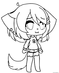 Printable girls gacha life kids coloring yahoo search. Gacha Life Girl Coloring Pages Printable