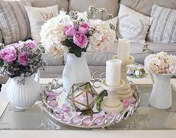 Wow Lots Of Fun And Pretty Ways To Dress Up A Tray For Spring With Images Coffe Table Decor Living Room Decor Rustic Tray Decor