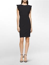 flutter sleeve sheath dress uk calvin klein calvin klein