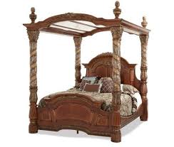 The Look And Feel Of Old World Spain Have Been Beautifully Captured In This Grand Col Canopy Bed Frame California King Canopy Bed Canopy Bedroom Sets