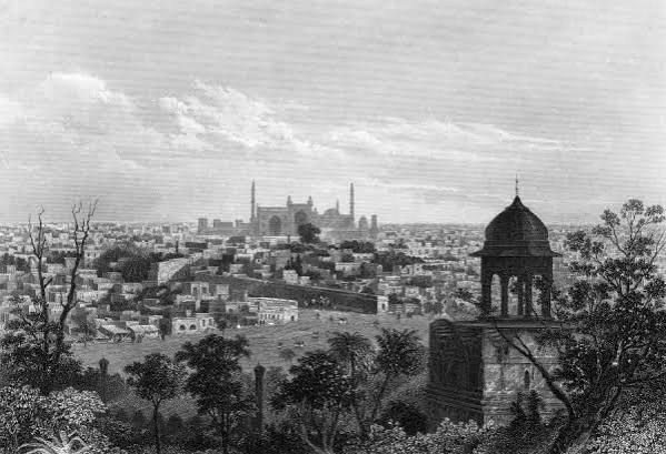 Delhi General View Print circa 1850