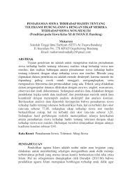 Pertanyaan tentang akhlak terhadap non muslim. Pdf Pemahaman Siswa Terhadap Hadits Tentang Toleransi Hubungannya Dengan Sikap Mereka Terhadap Siswa Non Muslim Penelitian Pada Siswa Kelas Xi Di Sman 11 Bandung