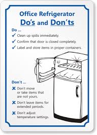 Refrigerator Office Courtesy Sign S 5269 Office Refrigerator Office Kitchen Etiquette Office Fridge