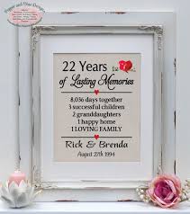 22nd Wedding Anniversary 22 Years Married 22 Years Together Gift For Anniversary 2 18th Wedding Anniversary 16th Anniversary Gifts 23rd Wedding Anniversary