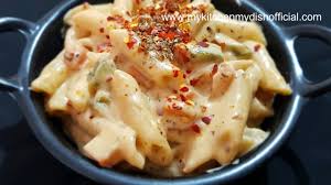 White Sauce Pasta Recipe Veg Mayonnaise Pasta Recipe My Kitchen My Dish Youtube