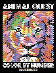 Anyway, these difficult animals coloring pages for adults can be had for free but you may only. Animal Quest Color By Number Activity Puzzle Coloring Book For Adults Relaxation Stress Relief Quest Coloring Books Band 1 Drawing Sunlife Quest Coloring Amazon De Bucher