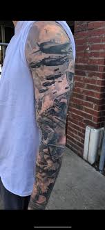 Usmc tattoo designs can also depict the symbolic phrase,. World War 2 Sleeve By Shaine Smith Tattoonow