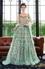 Designer wedding numbers like floral print anarkali suits are a sight to see. Buy Party Wear Floral Embroidered Anarkali Dress In Net Online Like A Diva