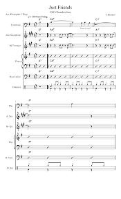 Just Friends For Jazz Combo Sheet Music For Piano Trumpet In B Flat Trombone Drum Group More Instruments Mixed Trio Musescore Com