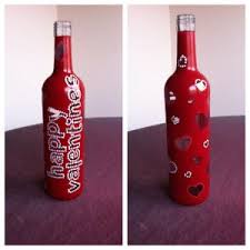 Valentine S Day Themed Hand Painted Wine Bottles Fill With Some Homemade Sangria And I Valentines Wine Bottles Valentines Wine Bottle Crafts Diy Bottle Crafts Spruce up your valentine's favorite bottle of wine with a cute love quote label. valentines wine bottle crafts