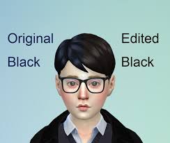 Mod The Sims Sims 4 Black Hair And Eyebrows Texture Override Default Replacement Sims 4 Black Hair Sims 4 Black Hair
