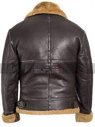 Tom Hardy Dunkirk Farrier Shearling Sheepskin Brown Bomber Leather Jacket Leather Bomber Jacket Leather Jacket Brown Leather Jacket