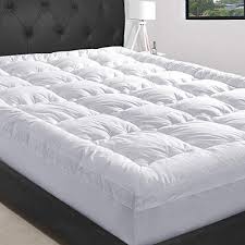 Masvis Queen Mattress Topper With 8 21 In 2020 Queen Mattress Topper Mattress Pad Cover Luxury Mattresses