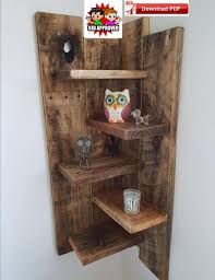Corner Shelf Plan Pallet Shelf Plan Shelf Plan Wall Shelf Etsy Pallet Wood Shelves Wooden Pallet Projects Diy Pallet Furniture