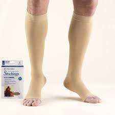 Truform Knee High Compression Stocking Soft Top Open Toe 20