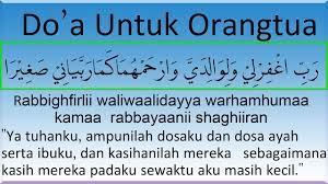 Doa Untuk Orangtua Teks Arab Dan Latin Beserta Terjemahannya Youtube