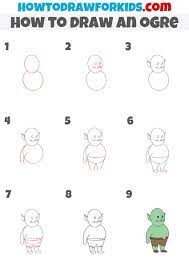 How To Draw An Ogre - Easy Drawing Tutorial For Kids