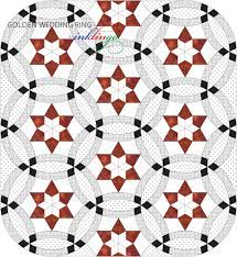 Golden Wedding Ring Gwr Print The Shapes On Fabric With Inklingo Inklingo Qu Wedding Ring Quilt Templates Wedding Ring Quilt Double Wedding Ring Quilt