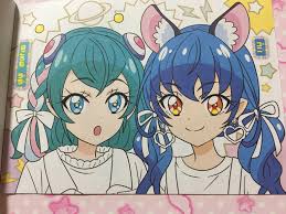 スタートゥインクルプリキュア このララとユニの髪型がおしゃれで可愛すぎる スタプリ 魔法少女 塗り絵 可愛い