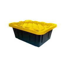 There are 4 bins in the range with a capacity range of 70 to 120 litres. Hdx 5 Gal Heavy Duty Storage Bin Hd5g 1pk The Home Depot