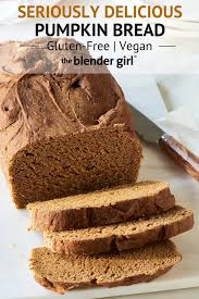 Pumpkin lends the bread its delightful moisture while the cinnamon gives this quick bread recipe its irresistible fall flavor. Vegan Gluten Free Pumpkin Bread The Blender Girl