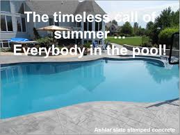 Get A New Faux Stone Or River Rock Pool Deck With Affordable Concrete Overlays Concrete Craft