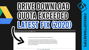 Google Drive Download Quota Exceeded For This File How To Fix