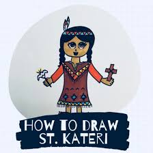 What lent looks like free printable with the signs and symbols of. Catholic How To Draw Saint Kateri And A Free Coloring Page