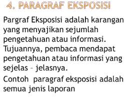 Teks eksposisi sendiri merupakan salah satu bagian dari berbagai. Paragraf Eksposisi Penjelasan Ciri Ciri Dan Contohnya