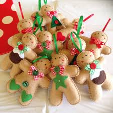 Full Image Felt Gingerbread Christmas Decor Felt Christmas Ornaments Felt Christmas Decorations