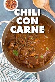 Chili Con Carne Spicy Recipes Chili Recipes Con Carne Recipe
