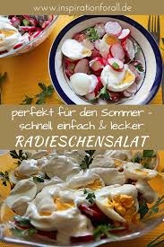 Radieschensalat Mit Eiern In 2020 Radieschen Salat Rezepte Lecker